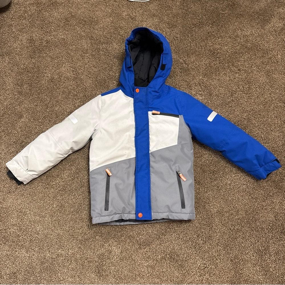 Kids Snowsuit Set Size 6-7 Ski Jacket & Pants Boys Swiss Tech Blue Grey - Picture 13 of 13